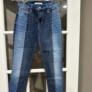 Never Worn! PacSun two tone denim raw hem jeans Sz25 S